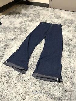 Vintage Navy Sailor Selvedge Denim Flare Jeans