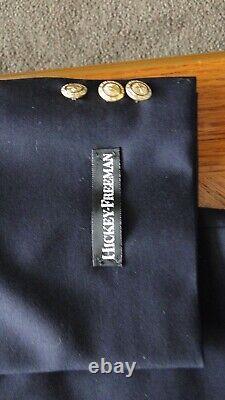 Vintage New w Tags Hickey Freeman Wool Navy 48XL Blazer w Gold Buttons 24