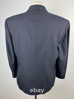 Vintage Nino Cerruti Mens 42S Navy USA Double Breast 2 Piece Suit With Pants 34x28