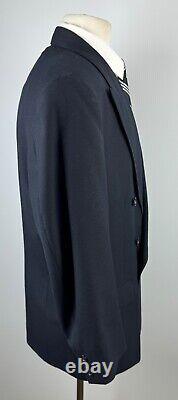 Vintage Nino Cerruti Mens 42S Navy USA Double Breast 2 Piece Suit With Pants 34x28