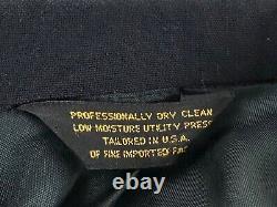 Vintage Nino Cerruti Mens 42S Navy USA Double Breast 2 Piece Suit With Pants 34x28