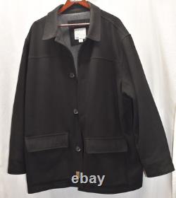 Vintage Old Navy mens XXL Black Winter Coat Button up with inside pocket