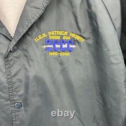 Vintage Patrick Henry Jacket US Navy Mens XL Submarine Windbreaker 2000 SSBN 599