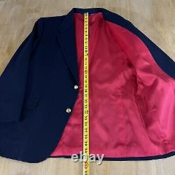 Vintage Pendleton Tweed Blazer Mens 46R Golden Buttons Wool Navy Sport Jacket
