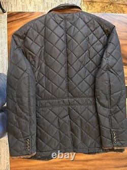 Vintage Polo By Ralph Lauren Quilted Sport Jacket Navy Men's Sz L Surgeon Cuffs