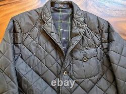 Vintage Polo By Ralph Lauren Quilted Sport Jacket Navy Men's Sz L Surgeon Cuffs