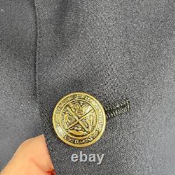 Vintage Polo Ralph Lauren Blazer Mens 46R Navy Gold Button Wool Jacket USA