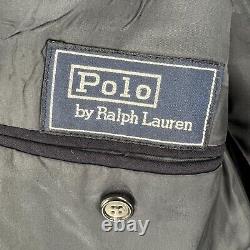 Vintage Polo Ralph Lauren Blazer Mens 46R Navy Gold Button Wool Jacket USA