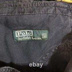 Vintage Polo Ralph Lauren Cargo Utility Pants Corduroy Navy Blue 32x32 Rare