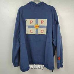 Vintage Polo Ralph Lauren Collared Sweatshirt Mens 4XB Navy Blue Flag Emblem Vtg