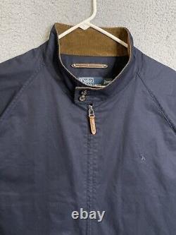 Vintage Polo Ralph Lauren Jacket Navy Blue Mens XXL Western Corduroy Trim