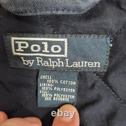 Vintage Polo Ralph Lauren Navy Blue Quilted Cotton Chore Jacket Mens 2XL