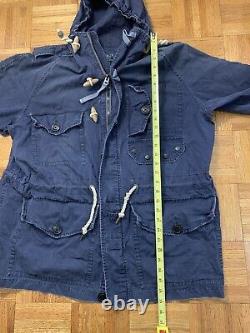 Vintage Polo Ralph Lauren PRL 67 Utility Jacket Size XL Navy Rope Strings RARE