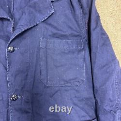 Vintage Royal Canadian Navy Smock Mens Medium Blue 1970s Confection Frontenac