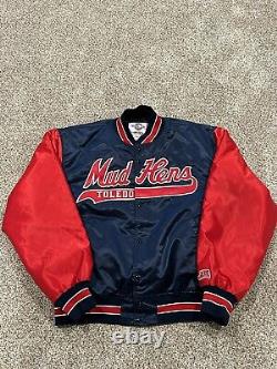 Vintage Toledo Mud Hens Baseball Satin Bomber Jacket Men's Size XL RARE