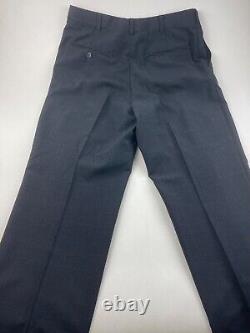 Vintage Towncraft Mens 43R Navy Blue Plaid USA 2 Piece Suit With Dress Pants 32x29