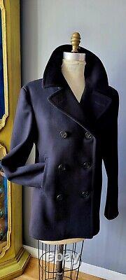 Vintage US NAVY Wool Peacoat Military Jacket 36/R Excellent Condition