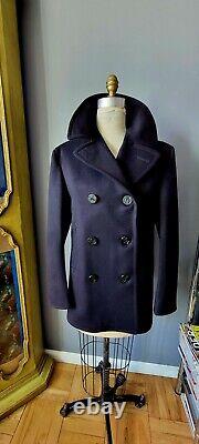 Vintage US NAVY Wool Peacoat Military Jacket 36/R Excellent Condition