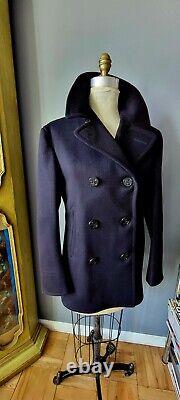 Vintage US NAVY Wool Peacoat Military Jacket 36/R Excellent Condition