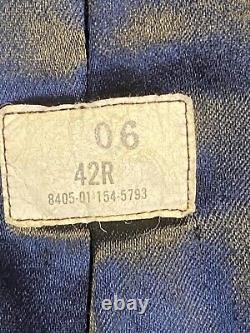 Vintage US Navy Black Pea Coat 100% Wool Military Sz 42L USA Made