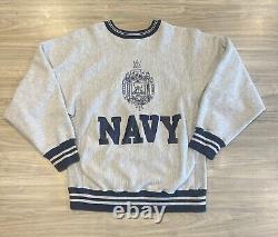 Vintage US Navy Champion Reverse Weave Sweatshirt Mens Medium Naval Academy 80s