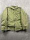 Vintage Us Navy Deck Jacket Men's Size L Lined Commanding Officer Coat Green