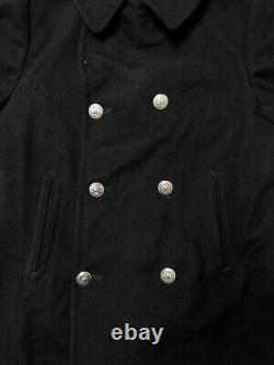 Vintage US Navy mens Pea Coat naval clothing kersey wool pembroke US 38L