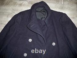 Vintage Vietnam NAM Era 1973 Mens Navy Peacoat Overcoat Melton Jacket Size 38