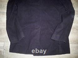 Vintage Vietnam NAM Era 1973 Mens Navy Peacoat Overcoat Melton Jacket Size 38