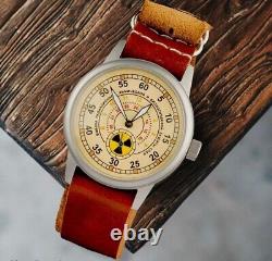 Vintage Watch Pobeda Mechanical Soviet Russian Zim Aviator USSR Rare Leather 20c