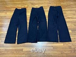 Vintage World War 2 US Navy Mens Wool Button Front Trousers Uniform Pants 29L