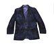 Vintage Ysl Men Suede Navy Blue Western Sport Jacket Blazer Chest 42