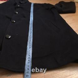 Vintage burberry coat winter jacket VIRGIN wool overcoat men blue navy sz 38 S