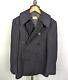 Vtg 1940s Wwii Us Navy 10 Button Pea Coat Naval Military Sz 36 Wool Mint