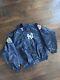 Vtg Cooperstown Majestic Mens Navy Blue Ny Yankees Jacket Bombers Sz Xxl