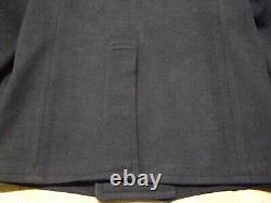 Vtg USN Kersey Black Wool Coat Peacoat Men's 40 R Vietnam DSA 100-67 Excellent