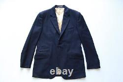 Wow! VTG Bertie Wooster UK Made Navy 3 Piece Dual Vent Hacking Suit Sz 41