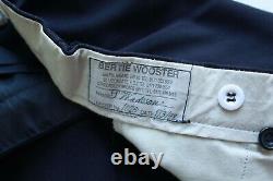 Wow! VTG Bertie Wooster UK Made Navy 3 Piece Dual Vent Hacking Suit Sz 41